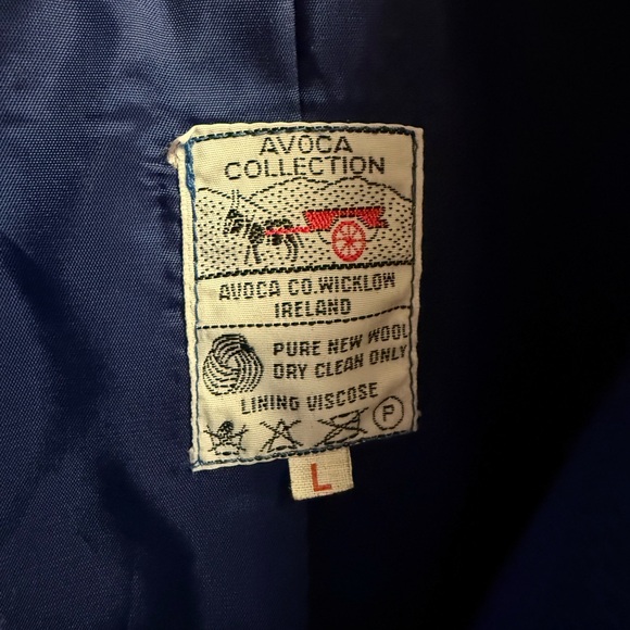 70s VTG Avoca Collection Pure New Wool Coat Jacket & Skirt Set L Made in Ireland - Picture 5 of 9